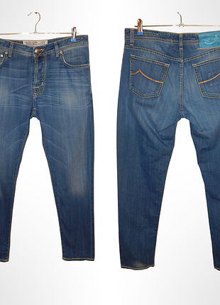 Джинси ручної роботи jacob cohen j688 comfort blue. size w35 l34. made in italy