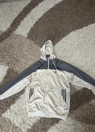 Вінтажна олімпійка кофта adidas originals / performance колірблок з капюшоном • стан ідеал