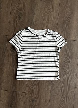 Футболка дитяча h&m у синьо-білу смужку