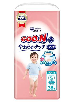 Трусики-підгузки goo.n plus для дітей 12-22 кг (розмір xl, унісекс, 38 шт)