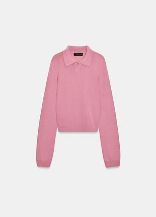 Трикотажное поло от zara