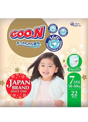 Трусики-підгузки goo.n premium soft для дітей 18-30 кг (розмір 7(3xl), унісекс, 22 шт)