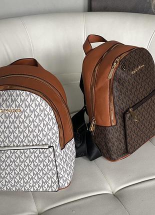 Рюкзак michael kors kenly medium adina білий / коричневий