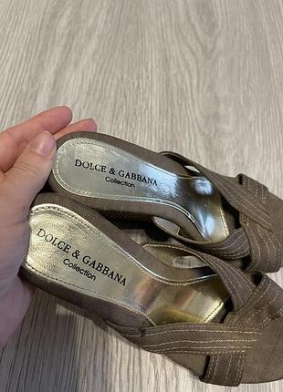 Текстильні босоніжки мюлі dolce & gabbana
