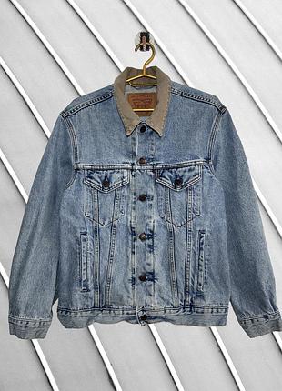 Мужская винтажная джинсовая куртка levi's 1994 s 44 46 оригинал левис голубая джинсовка 90s vintage левайс 46