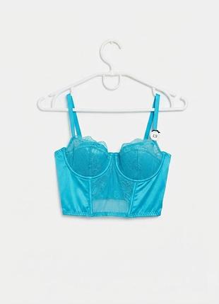 М'який бюстгальтер бюстьє без паралону мереживний сток primark