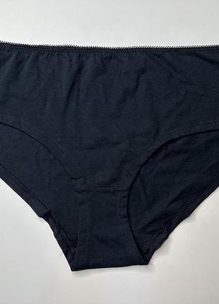 Трусики бавовняні , котонові сліпи nutmeg - чорні , м, 2xl