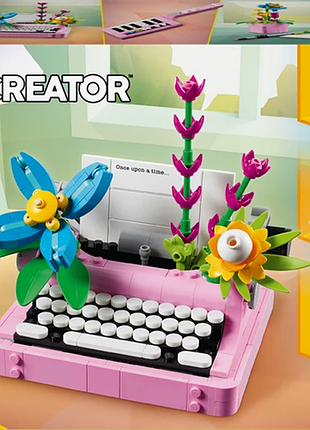 Конструктор lego creator друкарська машинка з квітами 363 деталі (31169)