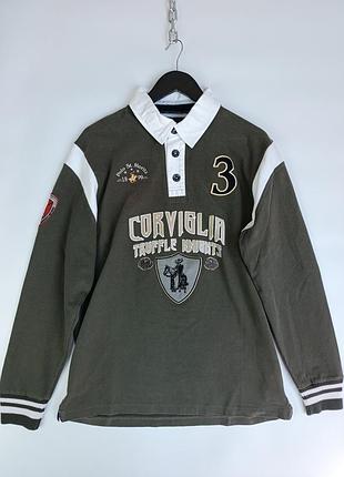 Мужская регбийка ralph lauren x la martina/хлопковая кофта для регби/поло с длинным рукавом/хаки/old money/
