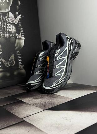 Salomon xt-6 grey soft ground black gore-tex