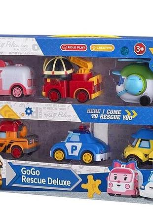 Ігровий набір robocar poli gogo рятівники делюкс 6 в 1 (zr-914)