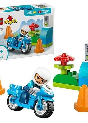 Конструктор lego duplo town синій поліцейський мотоцикл 11 деталей ( 10471 )