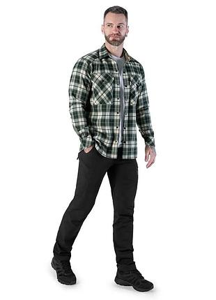 Сорочка «ураган» olive/white m