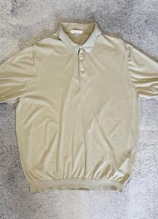 Luca faloni чоловіче трикотажне поло футболка з коротким рукавом 100% бавовна 3xl xxxl sand beige quiet luxury