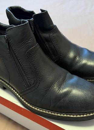 Чоловічі шкіряні черевики rieker 33151-00, 43 р., чорні, овеча шерсть