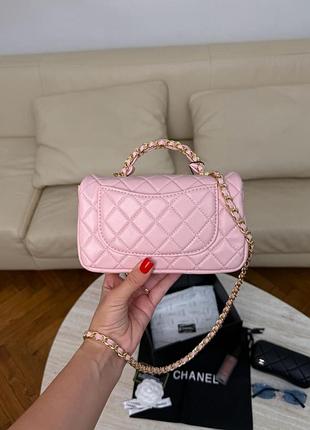 Сумка mini rectangular flap bag with top handle pink s02125 3