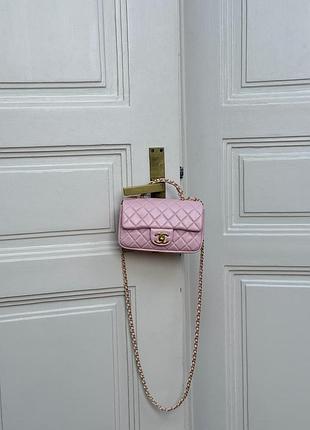 Сумка mini rectangular flap bag with top handle pink s02125 5