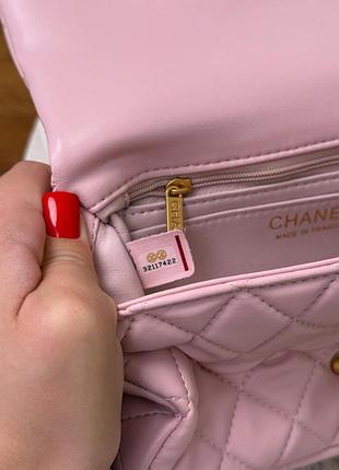 Сумка mini rectangular flap bag with top handle pink s02125 9