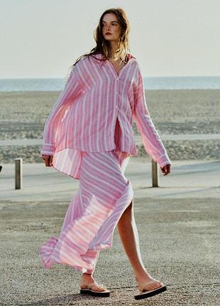 Сорочка льон віскоза zara