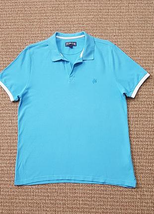 Vilebrequin cotton pique polo shirt rrp $150 поло футболка оригінал (l)