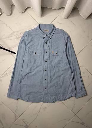 Чоловіча блакитна сорочка carhartt chambray, оригінал, розмір xl
