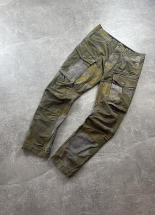 Штаны карго g star raw 3d logo rovic camo камуфляжные штаны тактические tactical pants