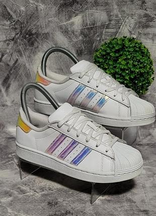 Дитячі кросівки adidas superstar j holographic,  35/22,5 см