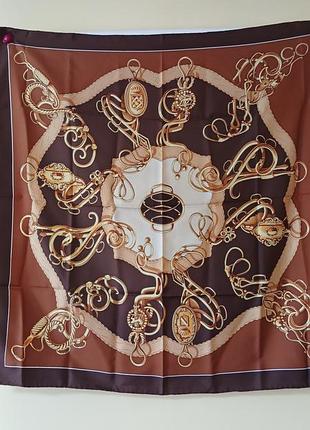 Хустка шовкова hermes,розмір 90х90 см.