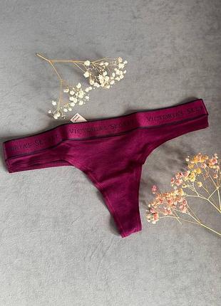 Бавовняні трусики стрінги з еластичним поясом оригінал victoria’s secret вікторія сікрет