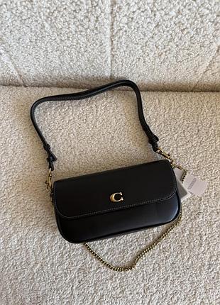 Сумка coach brook flap chain bag шкіряна