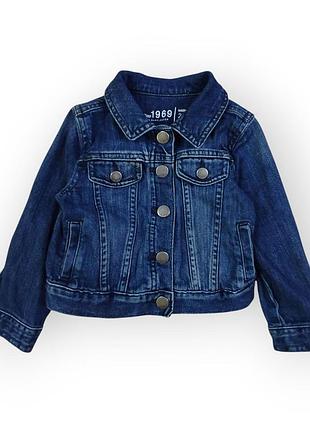 Джинсовый пиджак для девочки синий baby gap 1969, размер 92, 2 года