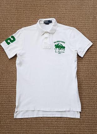 Ralph lauren polo club 1967 #2 big logo поло футболка оригинал (m)