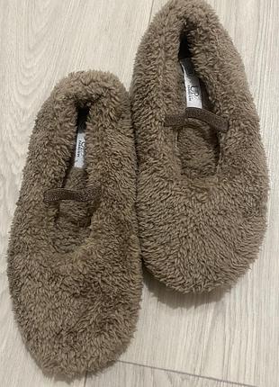 Пухнасті домашні капці-балетки тедді up fashion, р. 38 (устілка ~24-24.5 см