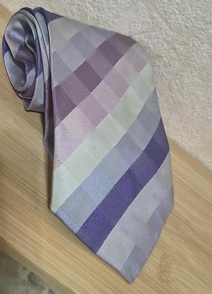 Винтажный шелковый галстук marks &amp; spencer 100% silk, made in u.k. брендовый мужской галстук коллекционная