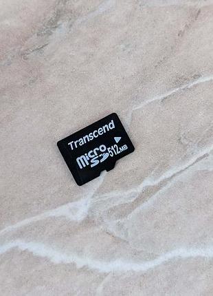 Флешка microsd карточка transcend 512mb для старого телефона или другого гаджета.
