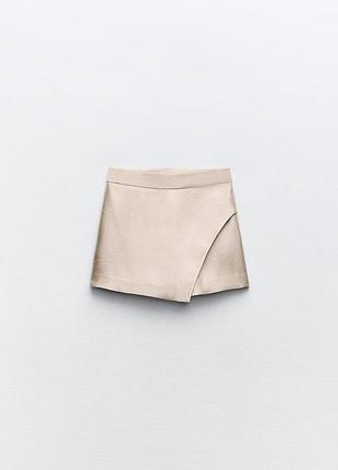 Zara шорти з блискучою поверхнею р.m