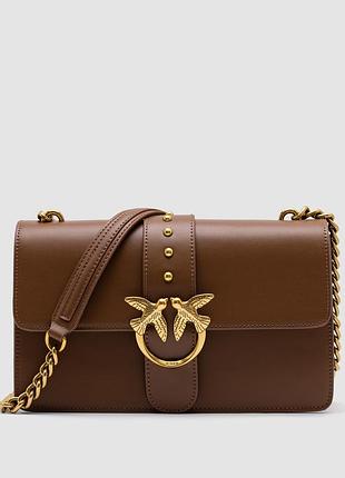 Сумка pinko love classic icon simply brown/gold