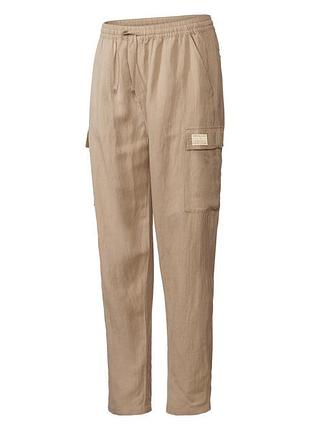 Штани regular fit із конопляного матеріалу для чоловіка livergy lidl 417478 48(m) бежевий