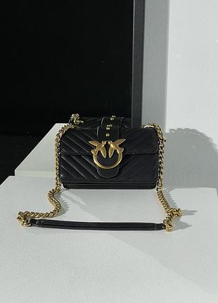 Сумка pinko mini love bag one simply puff black/gold