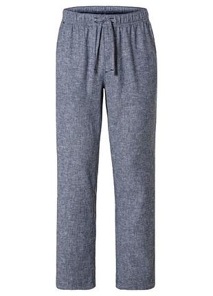 Брюки regular fit из смеси льна и хлопка для мужчины livergy lidl 442985 56(xl) серый