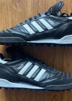Чоловічі професійні шкіряні футбольні сороконіжки сороконожки бутси adidas mundial team