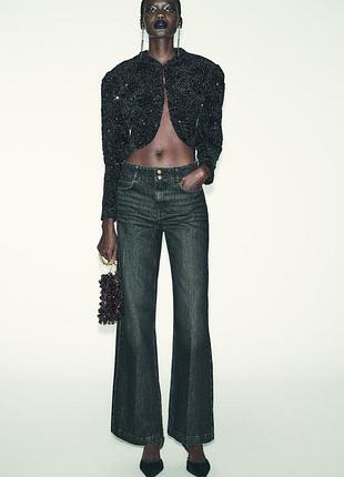 Джинсы zara wide leg l, xl 42 размер 6164/211/800