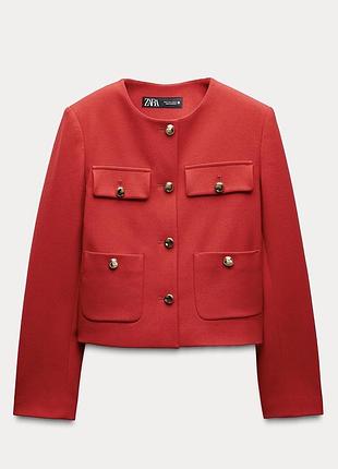 Жакет жіночий zara червоний s