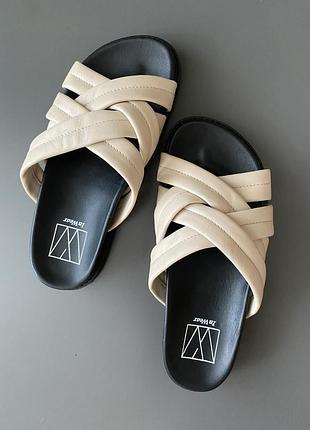 In wear 🤍шльопки беж 37 шкіра