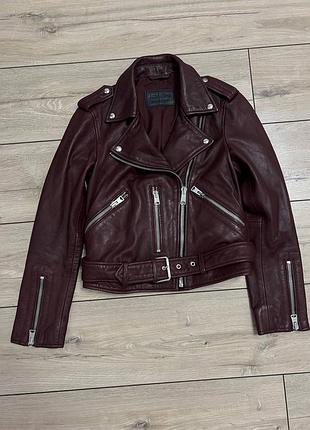 Женская кожаная куртка мото косухая лежанка allsaints balfern Паркu 4 us 0 eur 32
