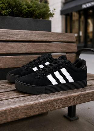 Кроссовки adidas day замшевые черные с белым р. 43 (стелька 27.5 см)