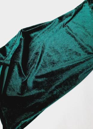 Оксамитове плаття смарагдового кольору3 фото