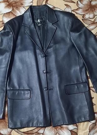 Кожаный пиджак мужской натуральная кожа bodan fur &amp; leather р. xl/2xl (идеальное состояние)
