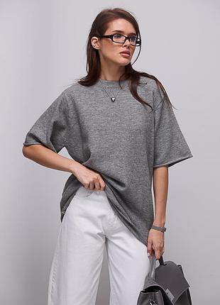 В'язана кофта oversize з коротким рукавом