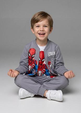 Спортивний костюм трійка двонитка(кофта ,реглан та штанці) spiderman